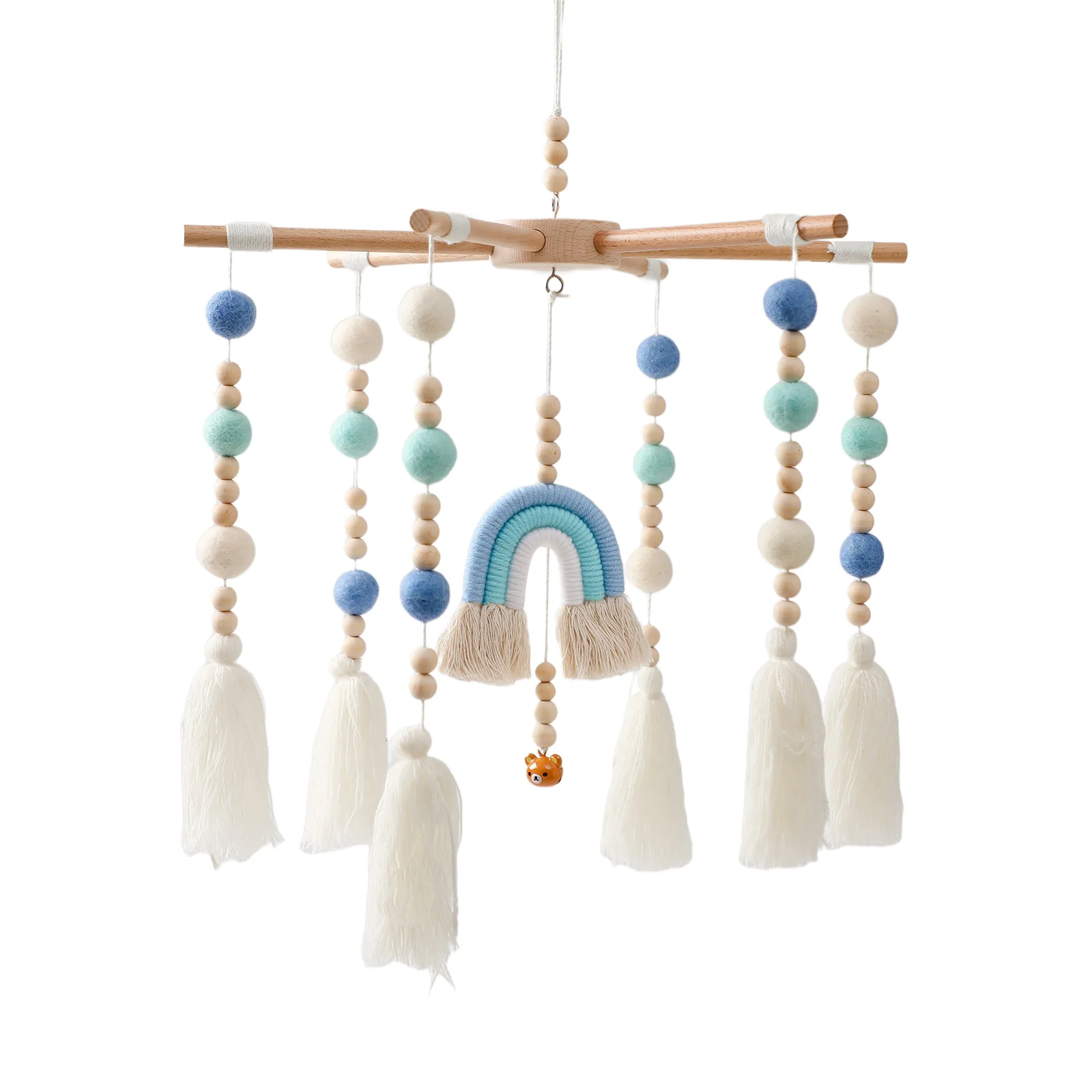 Baby Rassel Babybett Bewegliches Spielzeug Baumwolle Häkeln Regenbogen Krippe Glocke Rotierende Musikalische Rassel Projektion Holz Spielzeug Für Babybett Baby Rassel Babybett Bewegliches Spielzeug Baumwolle Häkeln Regenbogen Krippe Glocke Rotierende Musikalische Rassel Projektion Holz Spielzeug Für Babybett - Image 8