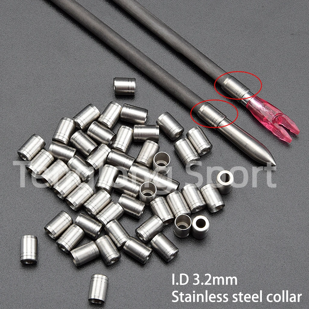 24 Stücke Bogenschießen Pfeil Kragen Explosion-Proof Ring 3,2Mm Edelstahl Nock Punkt Kragen Für I.d 3,2Mm Carbon Welle 24 Stücke Bogenschießen Pfeil Kragen Explosion-Proof Ring 3,2Mm Edelstahl Nock Punkt Kragen Für I.d 3,2Mm Carbon Welle - Image 2