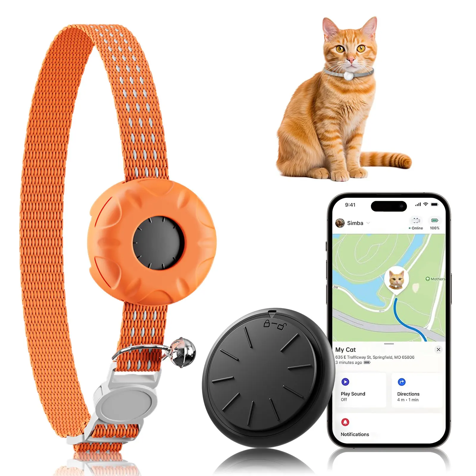 Gps-Tracker, Wasserdichter Haustier-Tracker Für Katzen, Gps-Tracker-Halsband Für Katzen Mit Elastischer Sicherheitsschnalle (Nur Ios), Keine Monatliche Gebühr Gps-Tracker, Wasserdichter Haustier-Tracker Für Katzen, Gps-Tracker-Halsband Für Katzen Mit Elastischer Sicherheitsschnalle (Nur Ios), Keine Monatliche Gebühr - Image 13