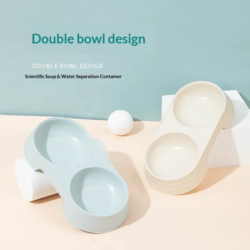 Cat Ear Pet Bowl Elevated Double Bowls Non-Slip Feeder Dog Cat Food Water Bowl Eco-Friendly Durable Cat Ear Pet Bowl Elevated Double Bowls Non-Slip Feeder Dog Cat Food Water Bowl Eco-Friendly Durable - Image 2