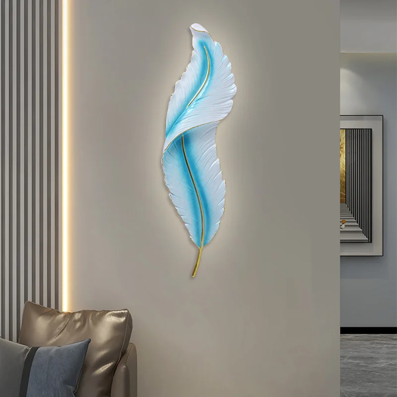 Moderne Wohnzimmer Korridor Beleuchtung Wand Lampe Nordic Wohnkultur Schlafzimmer Nacht Lampen Licht Luxus Kreative Led Feder Lampe Moderne Wohnzimmer Korridor Beleuchtung Wand Lampe Nordic Wohnkultur Schlafzimmer Nacht Lampen Licht Luxus Kreative Led Feder Lampe - Image 10