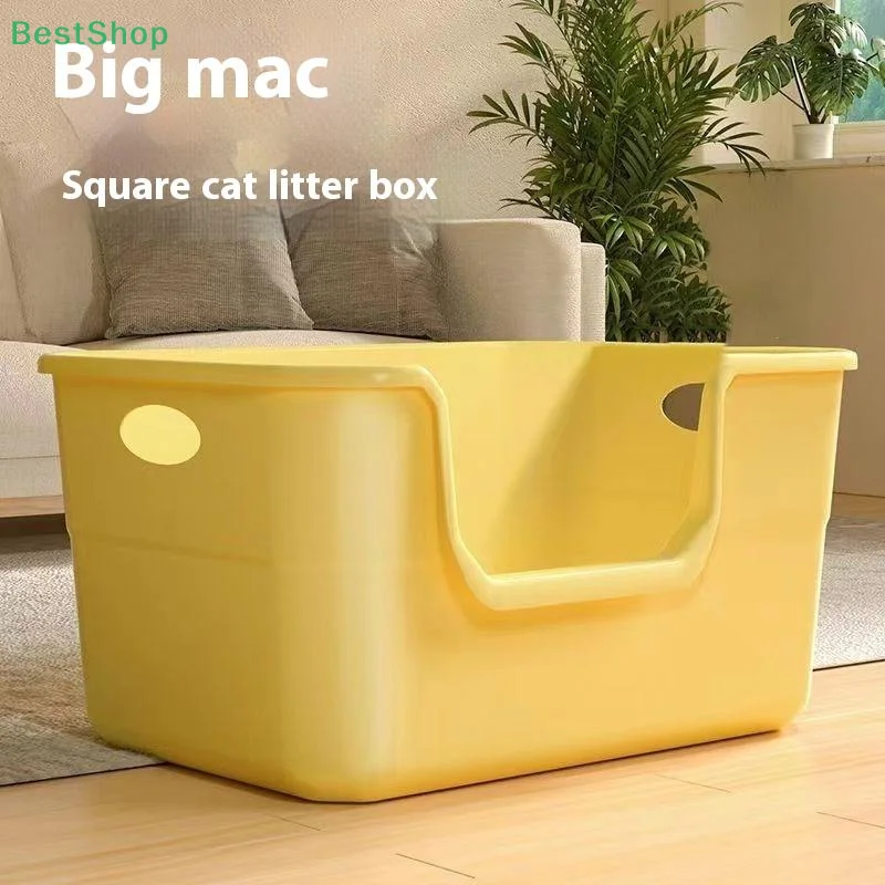 ♥Extra Large Cat Litter Box;Semi-Enclosed &Amp; Open Design, Anti-Splash Cat Toilet With High Sides ♥Extra Large Cat Litter Box;Semi-Enclosed &Amp; Open Design, Anti-Splash Cat Toilet With High Sides - Image 3