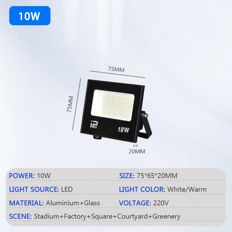 Outdoor Led Strahler Ip66 – 10–200W Flutlicht Für Garten, Hof, Veranda Und Wege Outdoor Led Strahler Ip66 – 10–200W Flutlicht Für Garten, Hof, Veranda Und Wege - Image 7