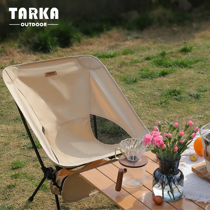 Tarka Foldable Camping Chairs Set Lightweight Folding Chair Ultralight Backpacking Moon Chairs For Garden Picnic Beach Fishing Tarka Foldable Camping Chairs Set Lightweight Folding Chair Ultralight Backpacking Moon Chairs For Garden Picnic Beach Fishing - Image 5