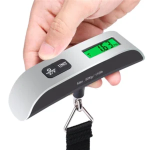 Tragbare Waage, digitales LCD-Display, 110 lb/50 kg, elektronisches Gepäck, hängender Koffer, Reisegewicht, Gepäcktasche, Gewichtsbalance-Werkzeuge