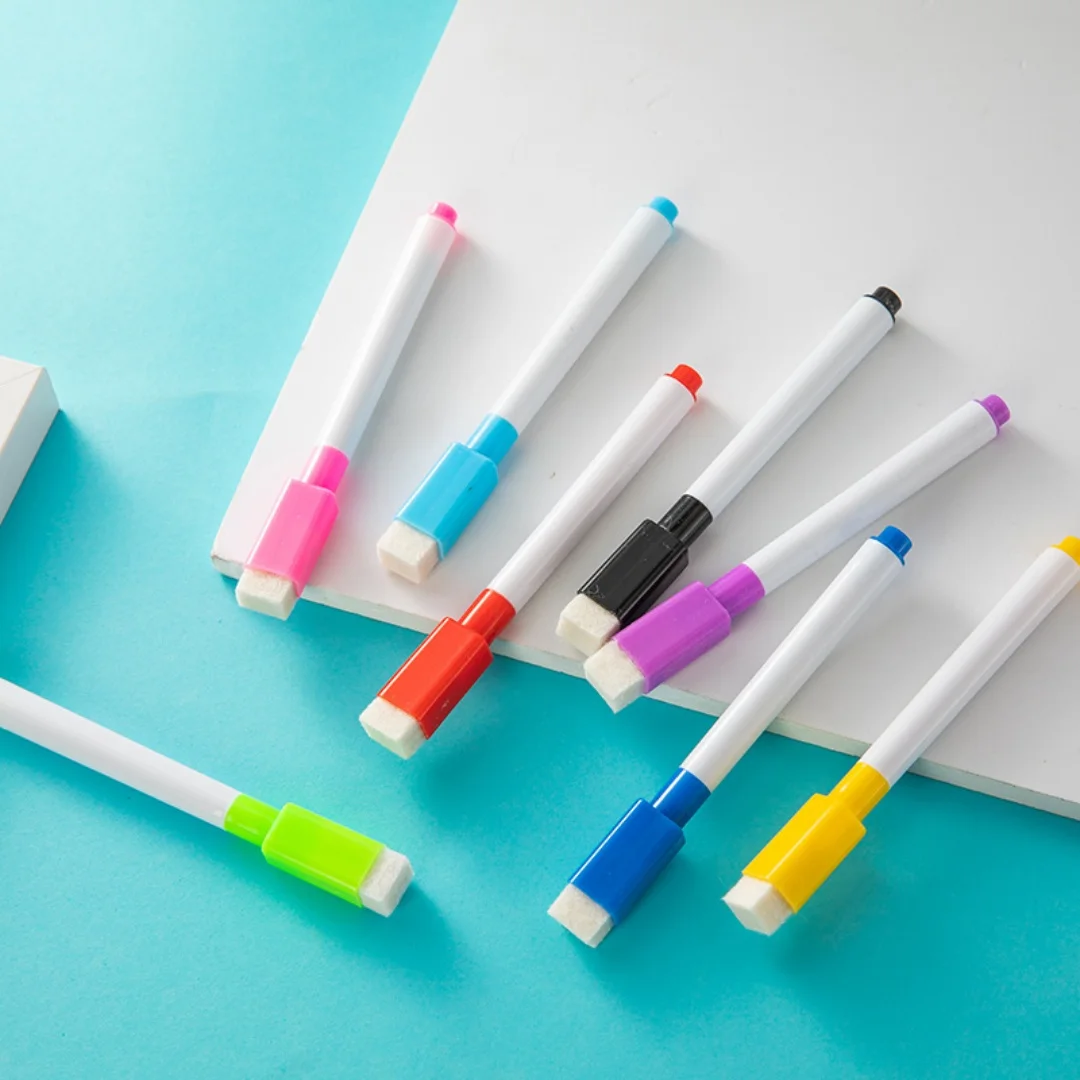 8 Stück/Set Rundspitze 11,3 X 1 Cm, Kleine Größe, Kein Magnetisches Whiteboard, Trocken Abwischbare Marker, 8 Farben * 1 Stück Magnetstift 8 Stück/Set Rundspitze 11,3 X 1 Cm, Kleine Größe, Kein Magnetisches Whiteboard, Trocken Abwischbare Marker, 8 Farben * 1 Stück Magnetstift - Image 3