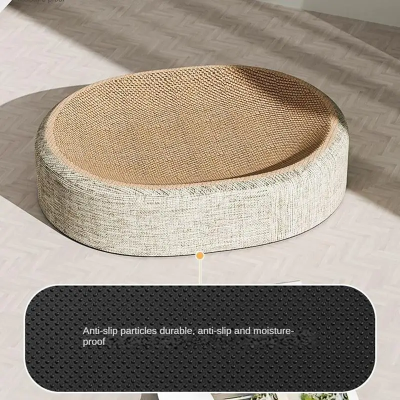2In1 Cat Scratching Board Protect Furniture Grinding Claw Toys Oval Sisal Weaving Wear-Resistant Cat Nest Cat Accessories 2In1 Cat Scratching Board Protect Furniture Grinding Claw Toys Oval Sisal Weaving Wear-Resistant Cat Nest Cat Accessories - Image 5