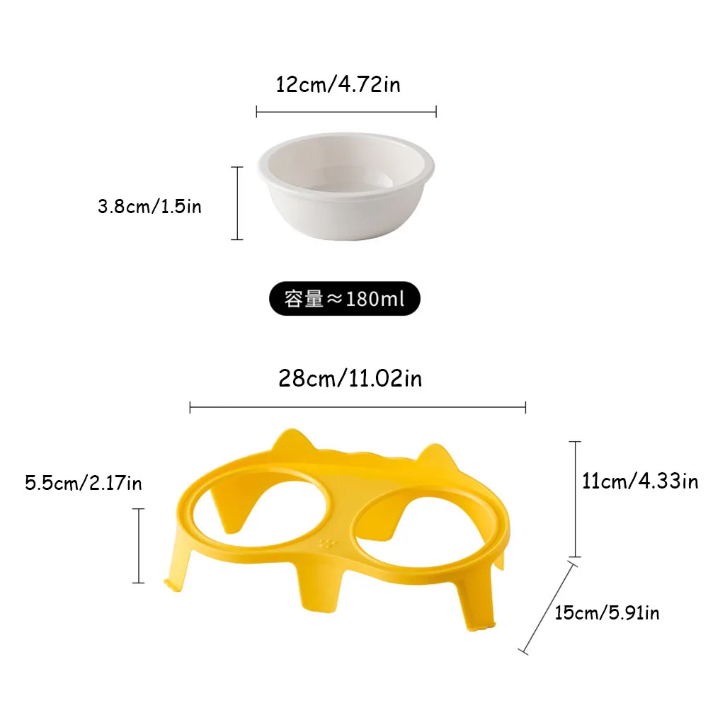 Ceramic Cat Bowl Double Bowl - Elevated Slanted Pet Food Water Bowls, High-Quality Kitten Feeding Drinking Bowls, Pet Supplies Ceramic Cat Bowl Double Bowl - Elevated Slanted Pet Food Water Bowls, High-Quality Kitten Feeding Drinking Bowls, Pet Supplies - Image 5