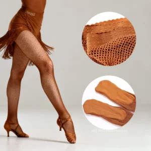 Hard Network Professionelle Netzstrumpfhose Damen Latin Dance Kleid Damen Ballsaal Latin Dance Strümpfe Elastische Latin Strumpfhosen