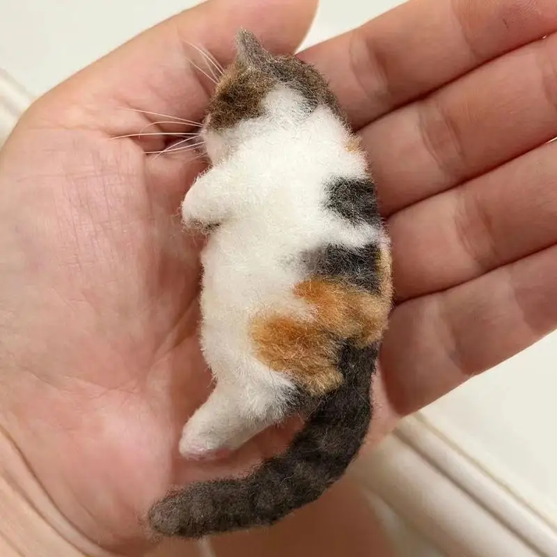 Schafe Filz Poke Katze Handgemachte Material Tasche Für Anfänger Diy Wolle Nadel Filzen Simulation Kreative Tier Geschenke Schafe Filz Poke Katze Handgemachte Material Tasche Für Anfänger Diy Wolle Nadel Filzen Simulation Kreative Tier Geschenke - Image 3