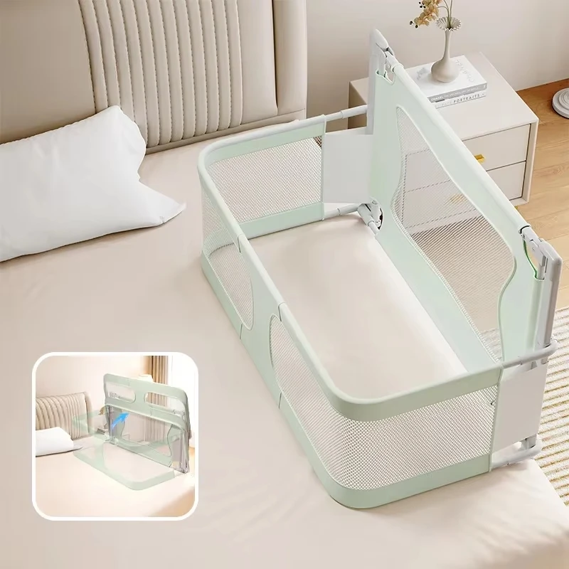 Baby-Nachttisch-Stubenwagen, Faltbare Bettseite, Baby-Stubenwagen, Tragbares Kinderbett, Atmungsaktives Und Sichtbares Netzfenster, Weicher, Waschbarer Liner-Abdeckung Baby-Nachttisch-Stubenwagen, Faltbare Bettseite, Baby-Stubenwagen, Tragbares Kinderbett, Atmungsaktives Und Sichtbares Netzfenster, Weicher, Waschbarer Liner-Abdeckung - Image 8