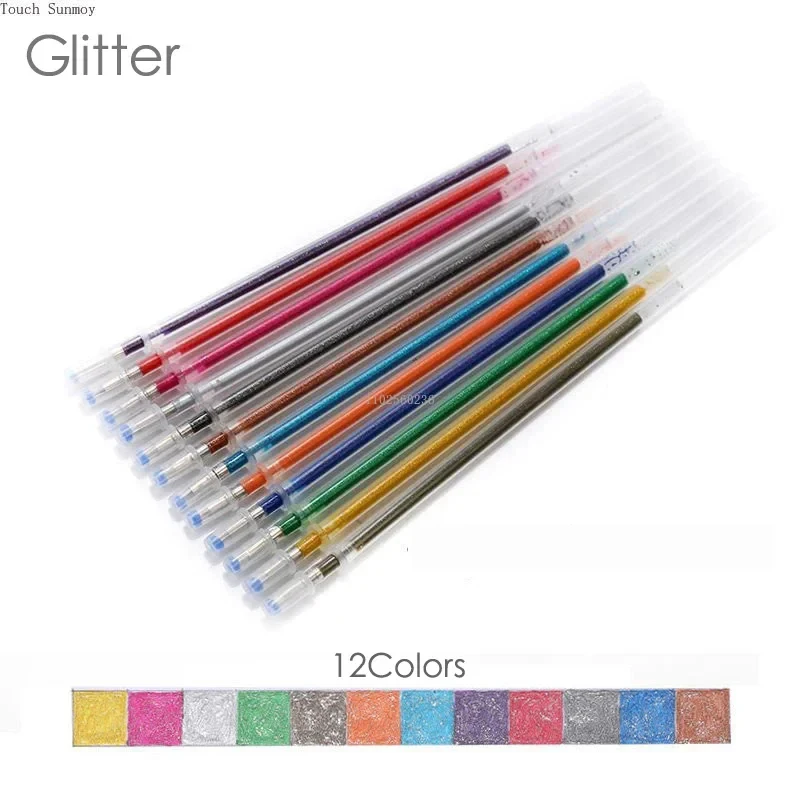 12-100 Farbige Gelstift-Nachfüllungen Set - Glitzer, Pastell, Textmarker, Metallic-Tinte Für Künstler, Scrapbooking Und Graffiti-Zeichnen 12-100 Farbige Gelstift-Nachfüllungen Set - Glitzer, Pastell, Textmarker, Metallic-Tinte Für Künstler, Scrapbooking Und Graffiti-Zeichnen - Image 13