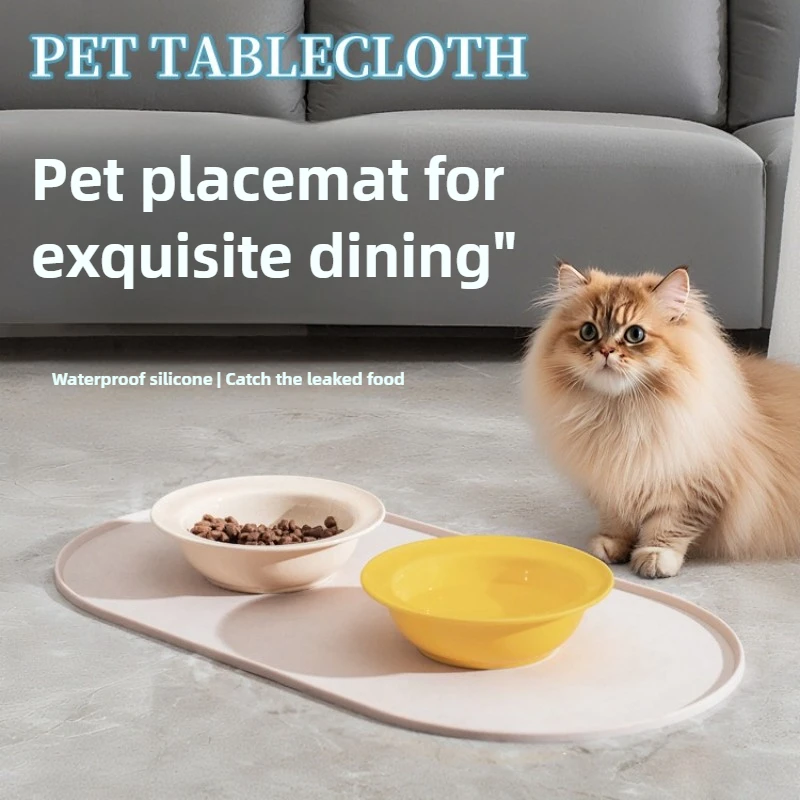 Cat Feeding Mat With Non-Slip Waterproof Design Pet Food Mat Compatible With Cat/Dog Bowls Multipet Households Dog Owners Cat Feeding Mat With Non-Slip Waterproof Design Pet Food Mat Compatible With Cat/Dog Bowls Multipet Households Dog Owners