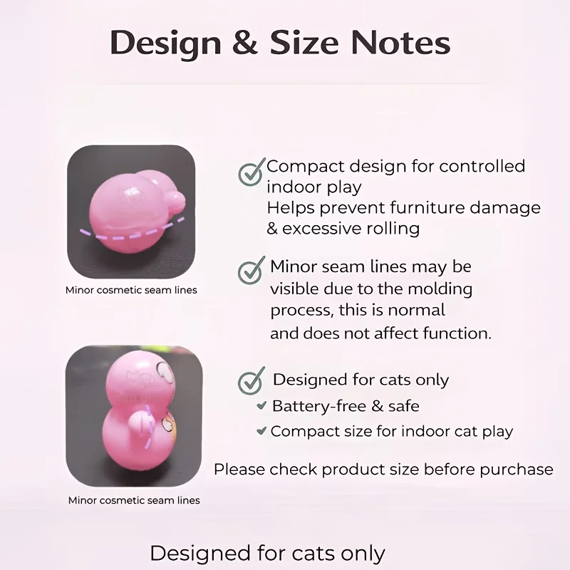 10 Stück Selbstrollendes Katzenspielzeug – Interaktives Puzzle-Spielzeug 10 Stück Selbstrollendes Katzenspielzeug – Interaktives Puzzle-Spielzeug - Image 2