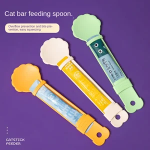 New Cat Bar Spoon Feeder Squeezer Feeder Cat Bar Snack Meat Foam Feeding Spoon  Cat Feeder