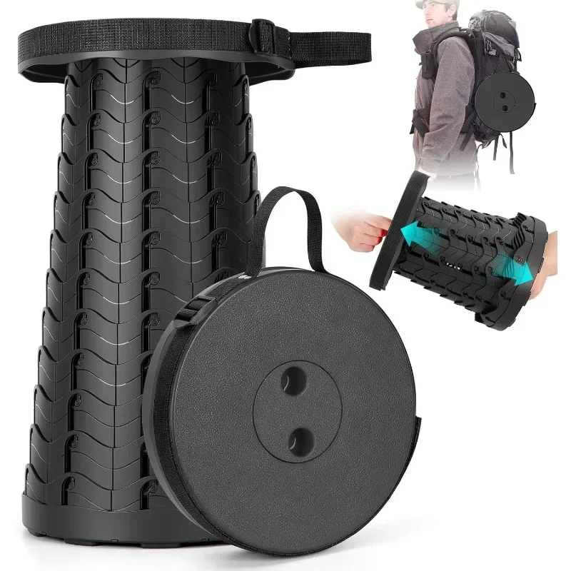 Collapsible Stool Portable Folding Expandable Stool With Carrying Straps Home Space Saving Furniture Stools For Camping Fishing Collapsible Stool Portable Folding Expandable Stool With Carrying Straps Home Space Saving Furniture Stools For Camping Fishing