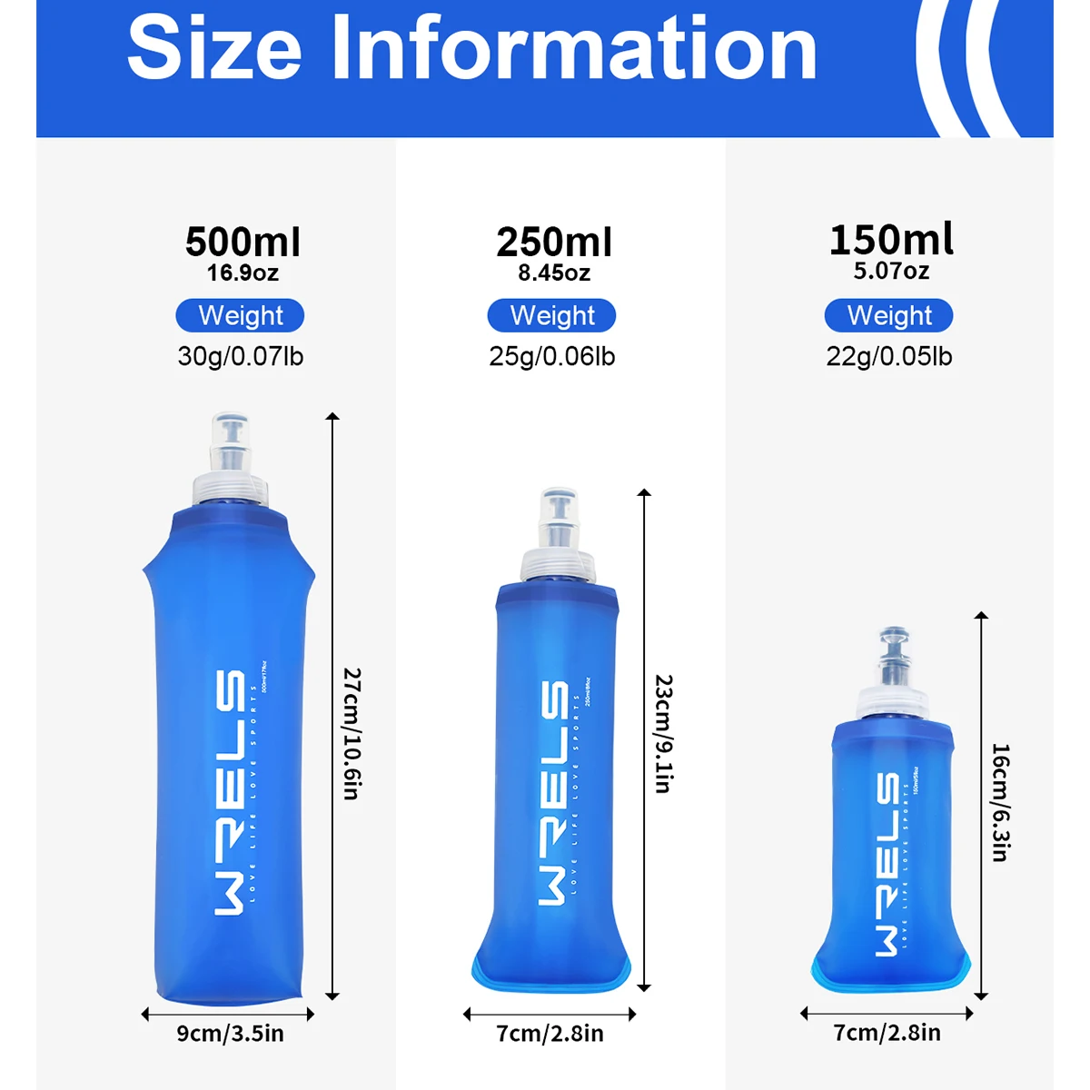 1Pc150Ml/250Ml/500Ml Outdoor Faltbare Silikon Biss Größe Wasser Flasche Laufen Camping Wandern Reise Bequeme Wasser Flasche 1Pc150Ml/250Ml/500Ml Outdoor Faltbare Silikon Biss Größe Wasser Flasche Laufen Camping Wandern Reise Bequeme Wasser Flasche - Image 2