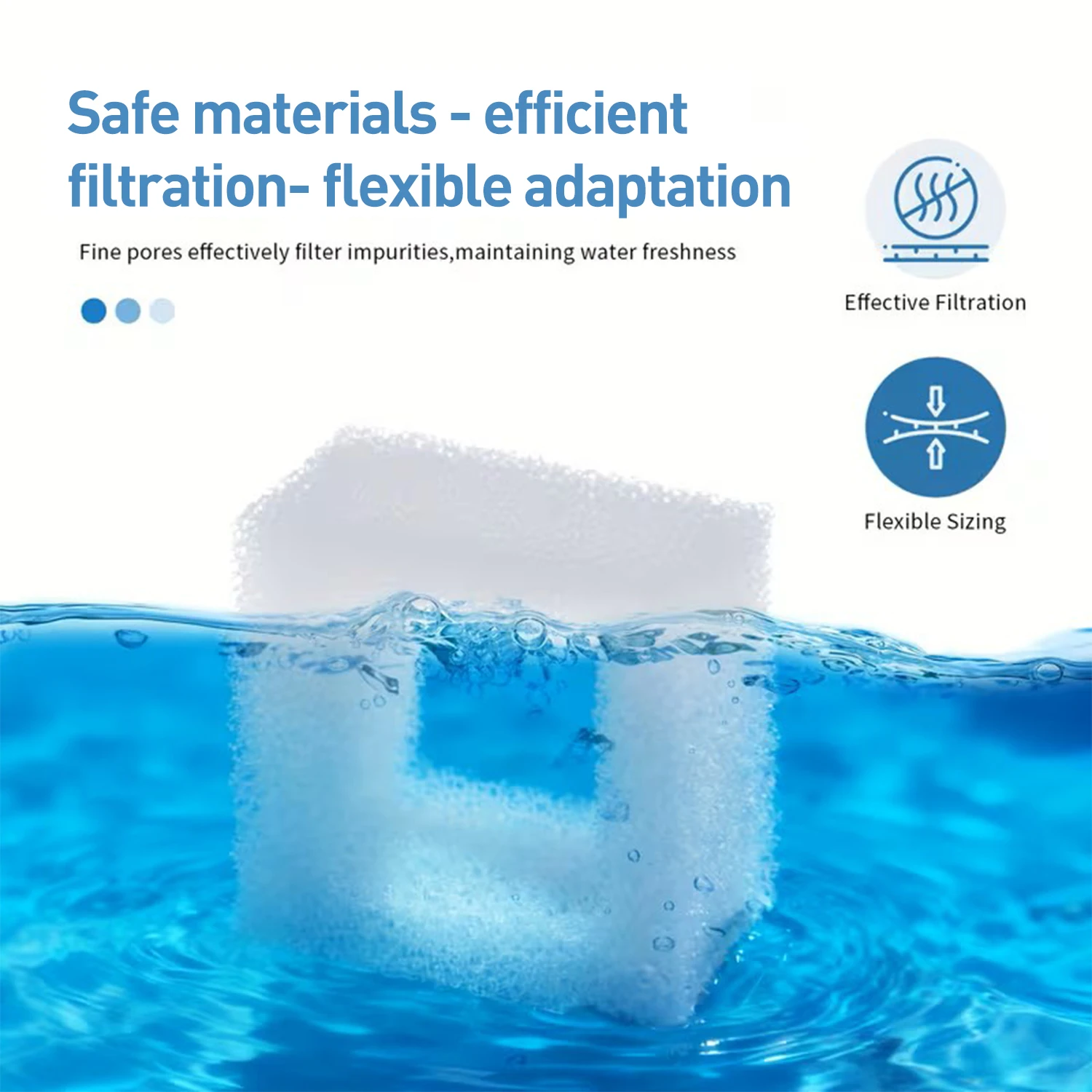 Cat Water Fountain Foam Filter – Compatible With Square Dispensers, Pre-Filtered For Fresh And Clean Drinking Water Cat Water Fountain Foam Filter – Compatible With Square Dispensers, Pre-Filtered For Fresh And Clean Drinking Water - Image 12