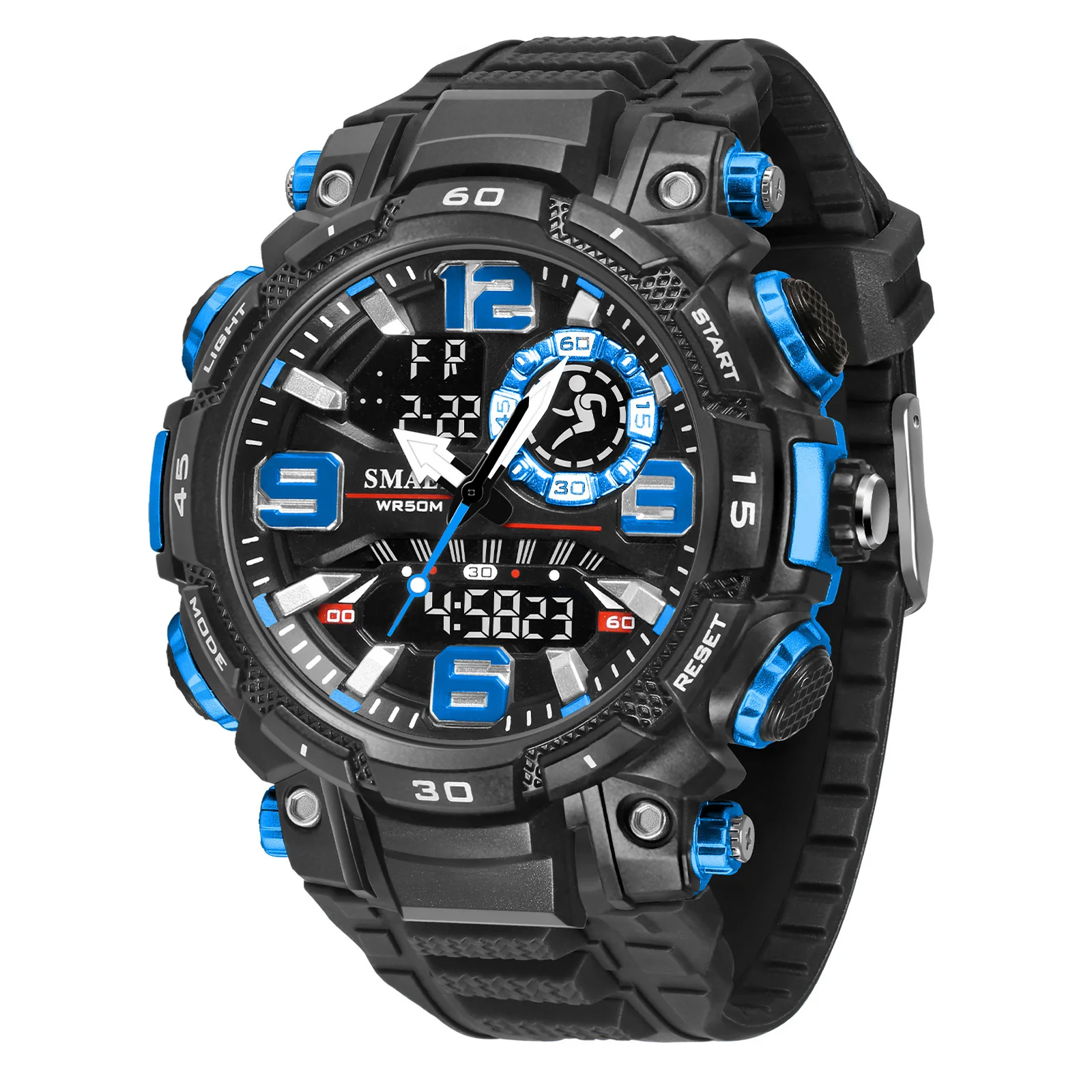Quarzuhr Für Männer Smael Uhr Wasserdichte Stoppuhr Led-Uhren Männliche Uhr 1921 Sport Uhren Männer Relogio Masculino Digital Quarzuhr Für Männer Smael Uhr Wasserdichte Stoppuhr Led-Uhren Männliche Uhr 1921 Sport Uhren Männer Relogio Masculino Digital - Image 8