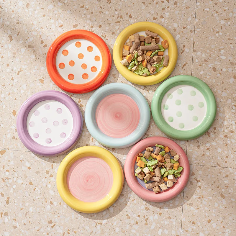 Keramik-Futterschale Für Katzen &Amp; Hunde – Auslaufsicher Mit Polka-Dot-Design Keramik-Futterschale Für Katzen &Amp; Hunde – Auslaufsicher Mit Polka-Dot-Design - Image 3