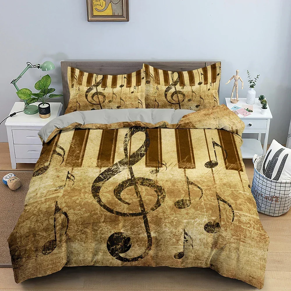 Musik Bettwäsche Set Klavier Tastatur Musik Note Bettbezug Queen Size Bettwäsche Tröster Mikrofaser Gitarre Polyester Bettwäsche Sets Musik Bettwäsche Set Klavier Tastatur Musik Note Bettbezug Queen Size Bettwäsche Tröster Mikrofaser Gitarre Polyester Bettwäsche Sets - Image 18