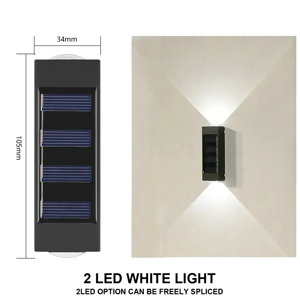Solar-Led-Leuchte, Wasserdichte Außenwandleuchte, Dämmerungssensor-Zaunbeleuchtung Für Garten, Hof, Veranda, Gehweg, Camping, Heim-Dekoration Solar-Led-Leuchte, Wasserdichte Außenwandleuchte, Dämmerungssensor-Zaunbeleuchtung Für Garten, Hof, Veranda, Gehweg, Camping, Heim-Dekoration - Image 7