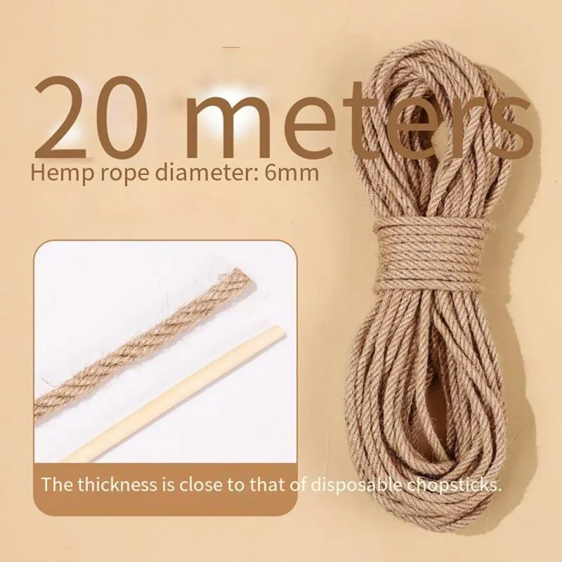 20/50M Pet Cat Scratch Durable Scratch Pole Climbing Frame Fine Sword Hemp Rope Pet Cat Scratchers 20/50M Pet Cat Scratch Durable Scratch Pole Climbing Frame Fine Sword Hemp Rope Pet Cat Scratchers - Image 9