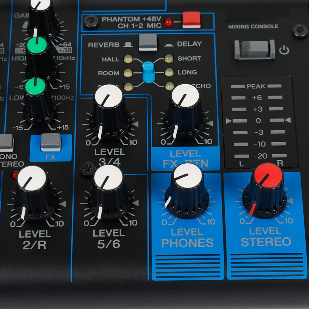 Professioneller 6-Kanal-Audiomixer Mit 48 V Phantomspeisung, 10 Eingängen, Stereo, Usb &Amp; Bluetooth Für Mikrofon, Mp3, Pc-Aufnahmen, Dj Und Karaoke Professioneller 6-Kanal-Audiomixer Mit 48 V Phantomspeisung, 10 Eingängen, Stereo, Usb &Amp; Bluetooth Für Mikrofon, Mp3, Pc-Aufnahmen, Dj Und Karaoke - Image 6