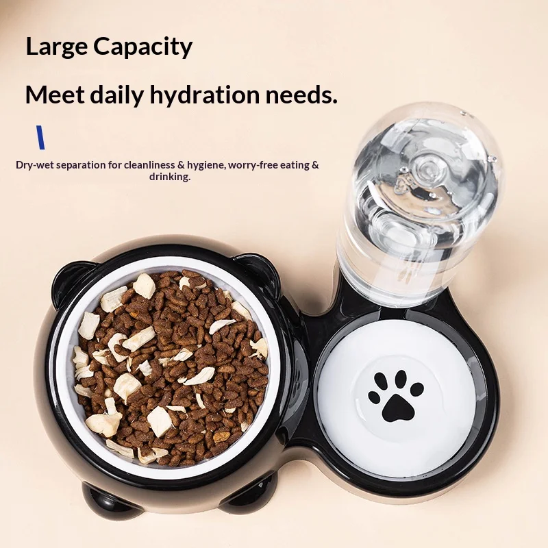 Pet Bowl 2-In-1 Auto Water Feeder, Tilted Elevated Cat Dog Bowl For Food &Amp; Water, Anti-Choking Slow Feeder Dish For Pets Pet Bowl 2-In-1 Auto Water Feeder, Tilted Elevated Cat Dog Bowl For Food &Amp; Water, Anti-Choking Slow Feeder Dish For Pets - Image 2