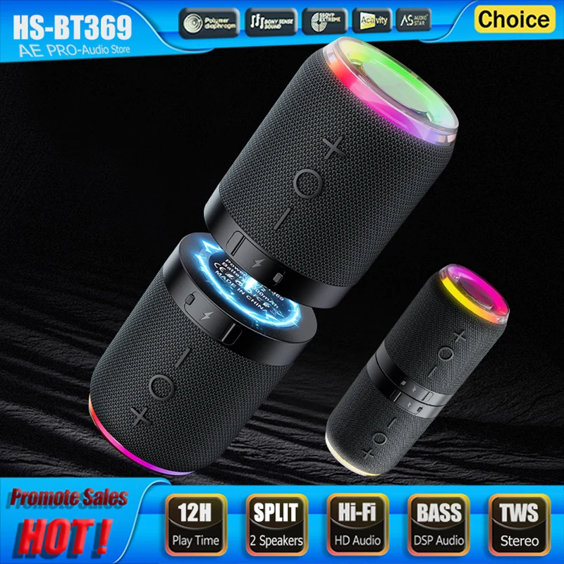 Tragbarer Bluetooth Lautsprecher – Tws Stereo Dual-Speaker Mit Kraftvollem Bass, Wasserdichtem Design Und Kabelloser Outdoor-Musik Tragbarer Bluetooth