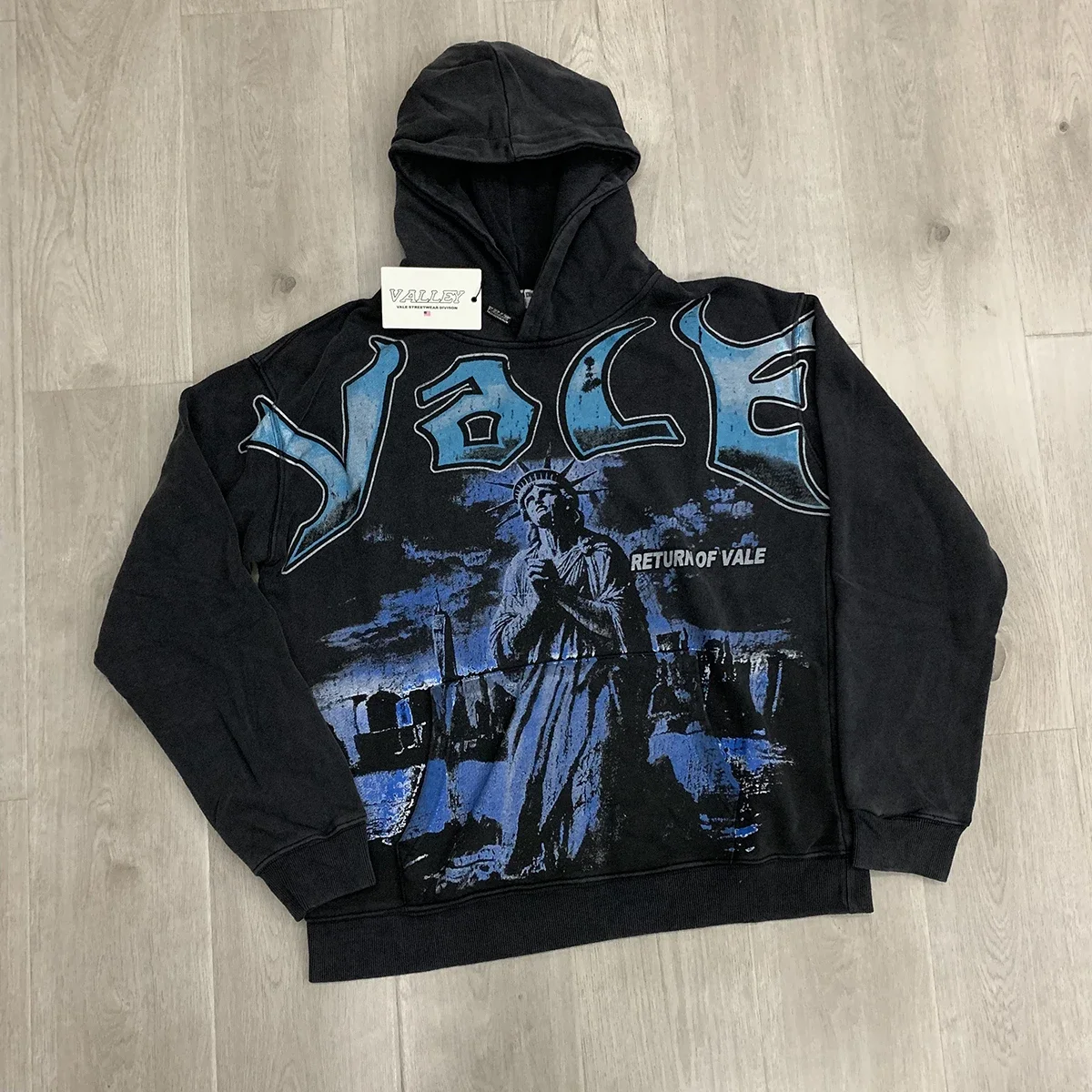 Vordertasche, Großer Buchstabe, Totenkopf-Menschen-Aufdruck, Gewaschene Kapuzenpullover Für Männer Und Frauen, Vintage-Pullover, Lockere Baumwoll-Sweatshirts Vordertasche, Großer Buchstabe, Totenkopf-Menschen-Aufdruck, Gewaschene Kapuzenpullover Für Männer Und Frauen, Vintage-Pullover, Lockere Baumwoll-Sweatshirts - Image 2