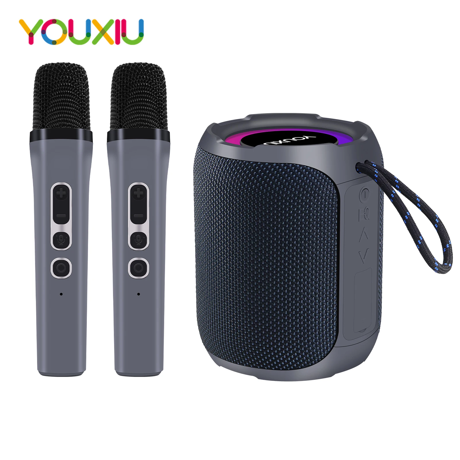 40 W Tragbarer Bluetooth-Lautsprecher – 360° Stereo-Subwoofer, Ipx7 Wasserdicht, Mit Licht Und Zwei Mikrofonen Für Karaoke Bluetooth Lautsprecher