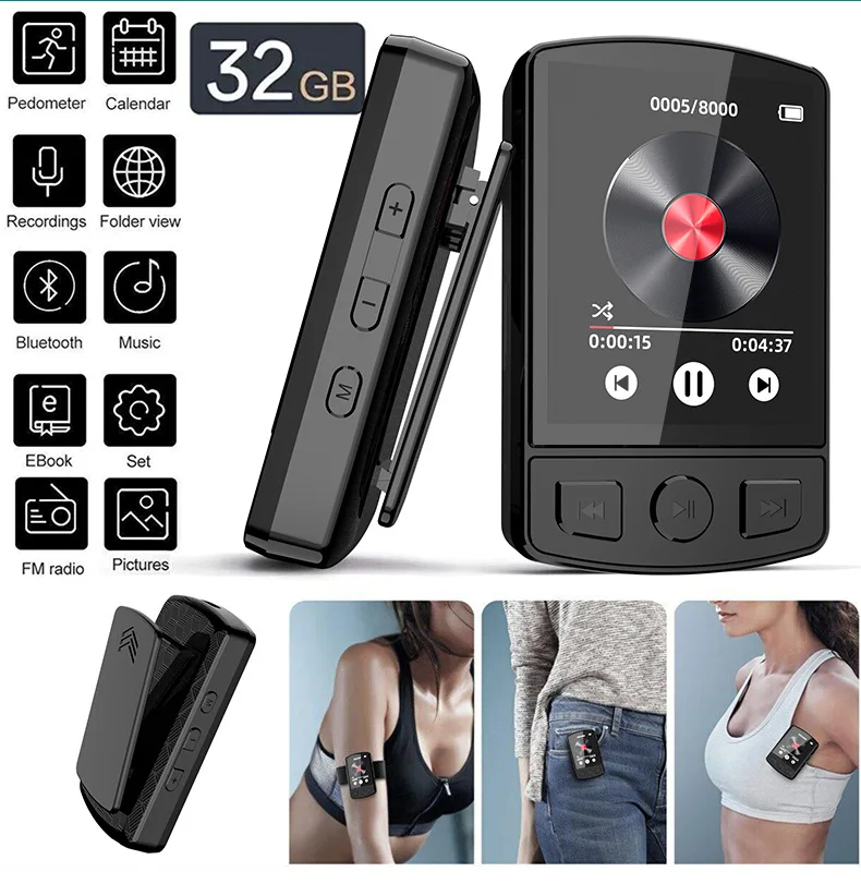 Mp3-Player Tragbarer Sport-Clip Walkman Hifi-Sound Bluetooth-Kompatibel 5.0 Student Walkman 1,8-Zoll-Bildschirm Mit Fm-Radio E-Book Mp3-Player Tragbarer Sport-Clip Walkman Hifi-Sound Bluetooth-Kompatibel 5.0 Student Walkman 1,8-Zoll-Bildschirm Mit Fm-Radio E-Book - Image 2