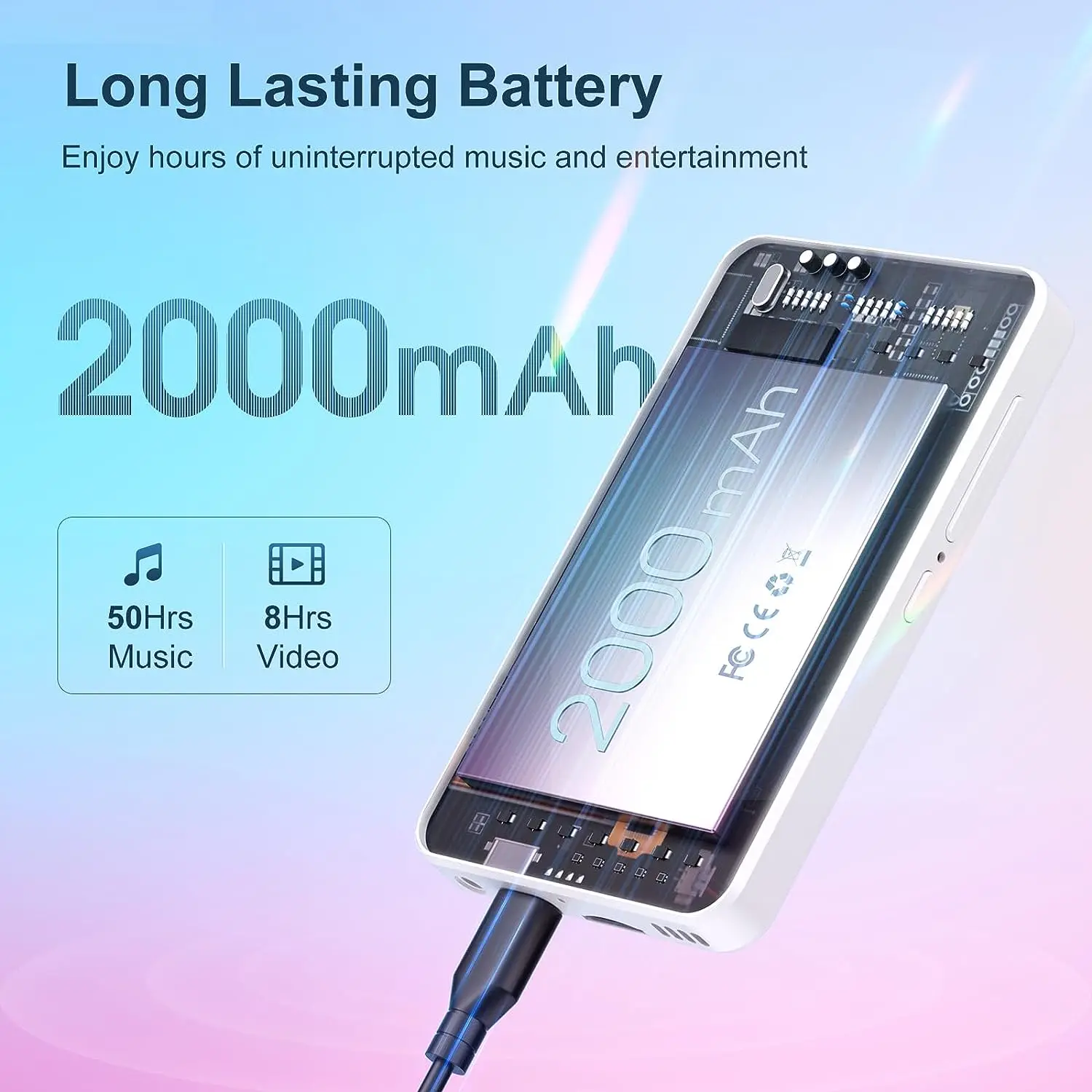 Mechen Mp3-Player Mit Android 9.0 – Bluetooth &Amp; Wlan, Mp3/Mp4-Player Mit Spotify, Audible, Pandora Und Speichererweiterung Bis 512 Gb (Weiß) Mechen Mp3-Player Mit Android 9.0 – Bluetooth &Amp; Wlan, Mp3/Mp4-Player Mit Spotify, Audible, Pandora Und Speichererweiterung Bis 512 Gb (Weiß) - Image 5