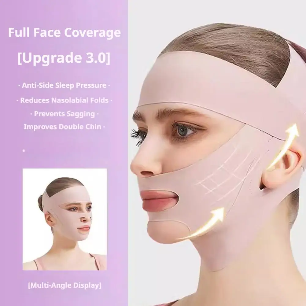 Breathable V-Shape Face Lifting Bandage Tighten &Amp; Firm Chin, Reduce Double Chin Anti-Sagging Slimming Strap For Daily Use Breathable V-Shape Face Lifting Bandage Tighten &Amp; Firm Chin, Reduce Double Chin Anti-Sagging Slimming Strap For Daily Use - Image 4