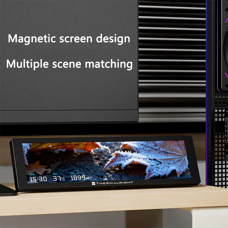 Thermalright Trofeo Vision Lcd-Display 9,16 Zoll – Ips-Vollfarbbildschirm Mit 1920 × 480 Auflösung, Magnetbefestigung &Amp; Usb-C Thermalright Trofeo Vision Lcd-Display 9,16 Zoll – Ips-Vollfarbbildschirm Mit 1920 × 480 Auflösung, Magnetbefestigung &Amp; Usb-C - Image 6