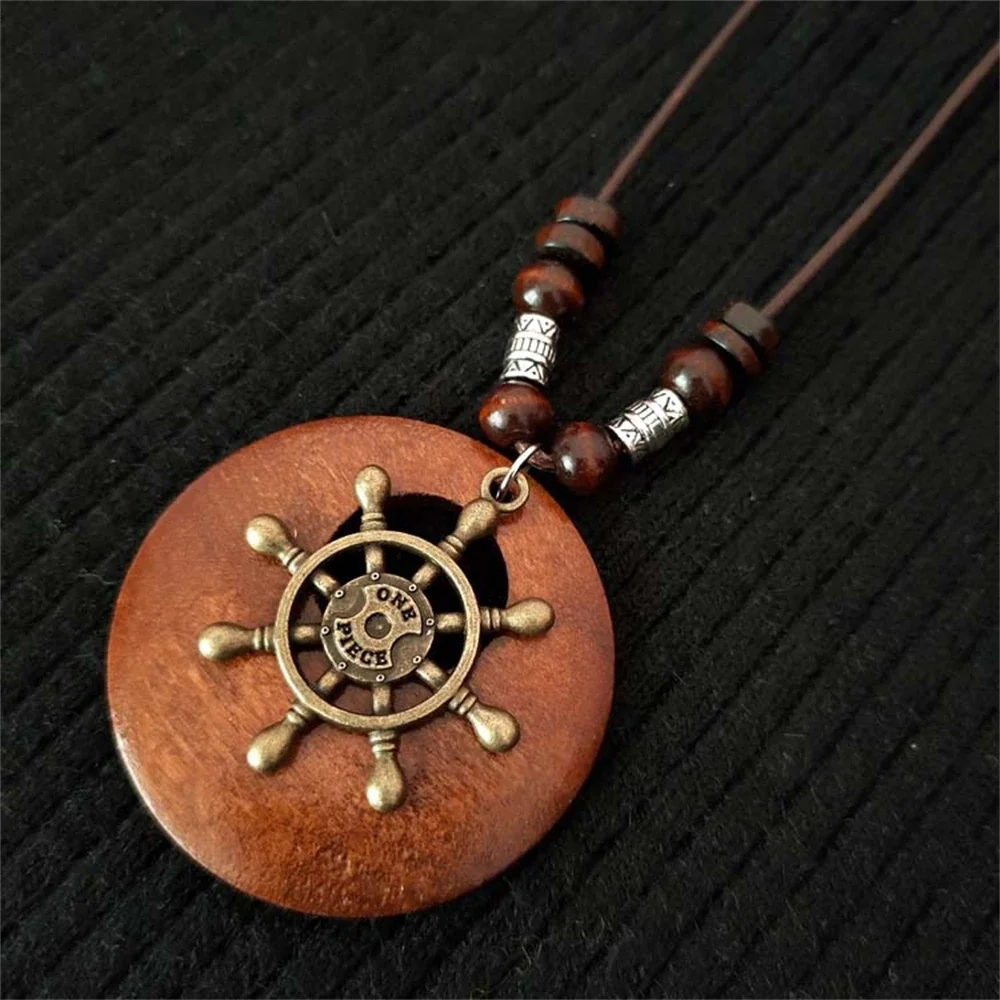 Vintage Folk Stil Holz Perlen Anhänger Halskette Für Frauen Choker Lange Wachs Gewinde Zink-Legierung Pullover Kleid Halskette Vintage Folk Stil Holz Perlen Anhänger Halskette Für Frauen Choker Lange Wachs Gewinde Zink-Legierung Pullover Kleid Halskette - Image 7