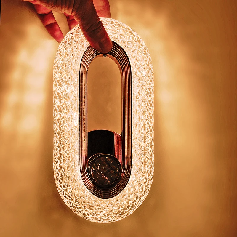 Moderne Nordic Luxus Dekor Wand Lampe Eisen Basis Acryl Lampenschirm Exquisite Nacht Leuchte Licht Led Schlafzimmer Dekoration Wand Glanz Moderne Nordic Luxus Dekor Wand Lampe Eisen Basis Acryl Lampenschirm Exquisite Nacht Leuchte Licht Led Schlafzimmer Dekoration Wand Glanz - Image 4