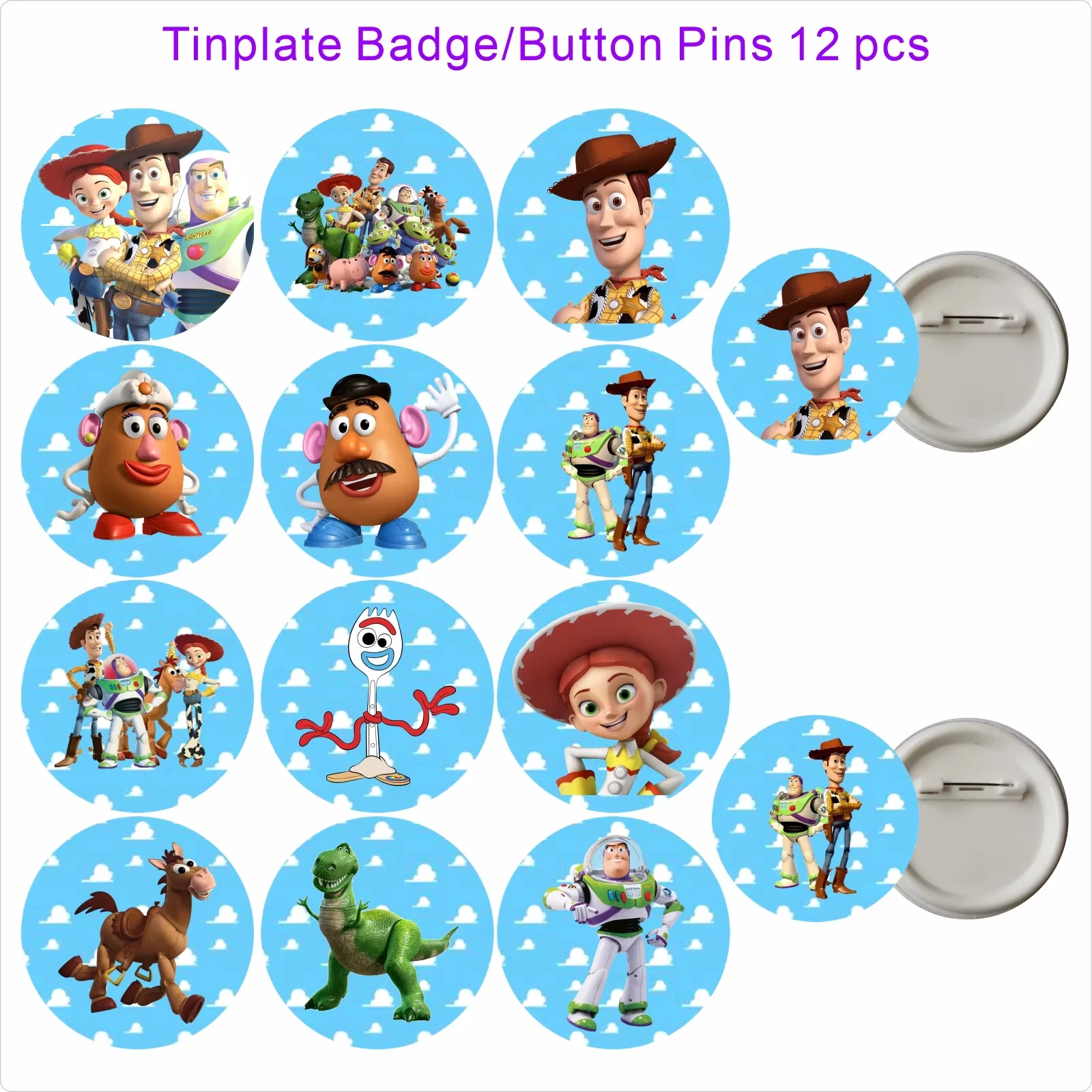 Toy Story Geburtstagsparty-Zubehör Partygeschenke Cartoon-Geschenke Schlüsselanhänger Klatscharmbänder Stempel Abzeichen Luftballons Partyzubehör Geschenke Toy Story Geburtstagsparty-Zubehör Partygeschenke Cartoon-Geschenke Schlüsselanhänger Klatscharmbänder Stempel Abzeichen Luftballons Partyzubehör Geschenke - Image 6