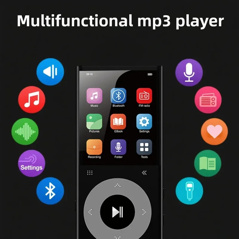 Tragbarer Mp4-Musikplayer 2,4 Zoll Mit Bluetooth, Fm-Radio &Amp; Lautsprecher – Musikplayer Für Studenten, Schule &Amp; Freizeit Tragbarer Mp4-Musikplayer 2,4 Zoll Mit Bluetooth, Fm-Radio &Amp; Lautsprecher – Musikplayer Für Studenten, Schule &Amp; Freizeit - Image 4