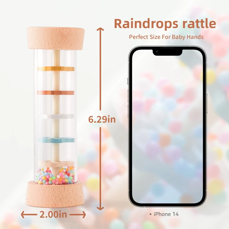Montessori Baby Rain Stick Rainbow Hourglass Rain Music Rattle Baby Educational Toy Colorful Montessori Sensory Toys For Kids Montessori Baby Rain Stick Rainbow Hourglass Rain Music Rattle Baby Educational Toy Colorful Montessori Sensory Toys For Kids - Image 2