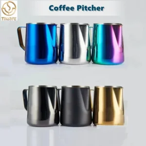 304 Edelstahl Motta Milchkännchen Milchaufschäumer Latte Art Becher Milchschaumkännchen Milchschaumzubereiter 350/600ML