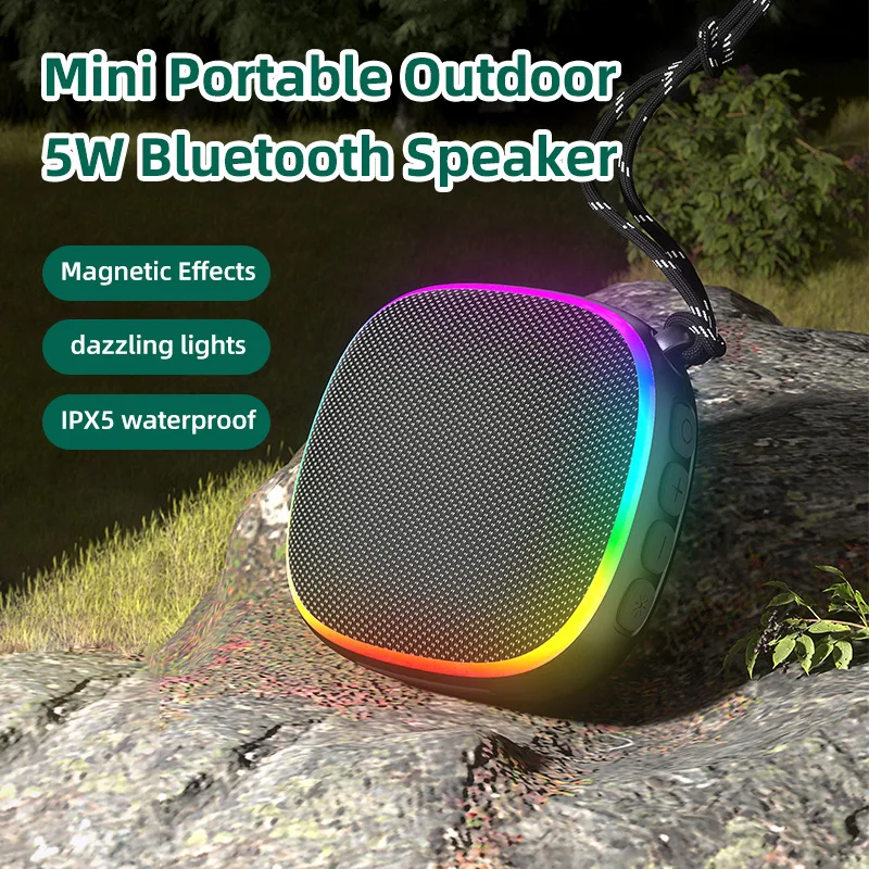 Wasserdichter Bluetooth-Lautsprecher Mit Rgb-Licht, Akku &Amp; Fm-Radio – Tragbarer Musiklautsprecher Für Camping, Outdoor &Amp; Freizeit Wasserdichter Bluetooth-Lautsprecher Mit Rgb-Licht, Akku &Amp; Fm-Radio – Tragbarer Musiklautsprecher Für Camping, Outdoor &Amp; Freizeit - Image 5