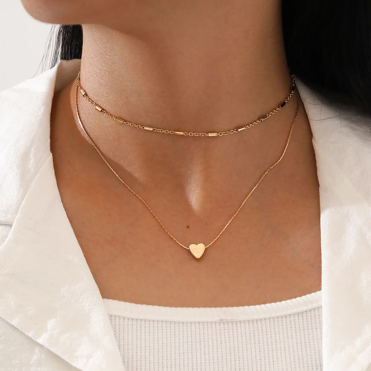 Mode Imitation Perlen Halskette Für Frauen Gold &Amp; Silber Farbe Einstellbare Kette Halsband Mädchen Einfache Partei Schmuck Zubehör Mode Imitation Perlen Halskette Für Frauen Gold &Amp; Silber Farbe Einstellbare Kette Halsband Mädchen Einfache Partei Schmuck Zubehör - Image 10