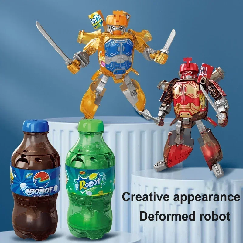 Cartoon Deformation Robot Simulated Bottled Soda Deformed Robot Action Figures Mecha Warrior Creative Model Toy Educational Toy Cartoon Deformation Robot Simulated Bottled Soda Deformed Robot Action Figures Mecha Warrior Creative Model Toy Educational Toy - Image 3