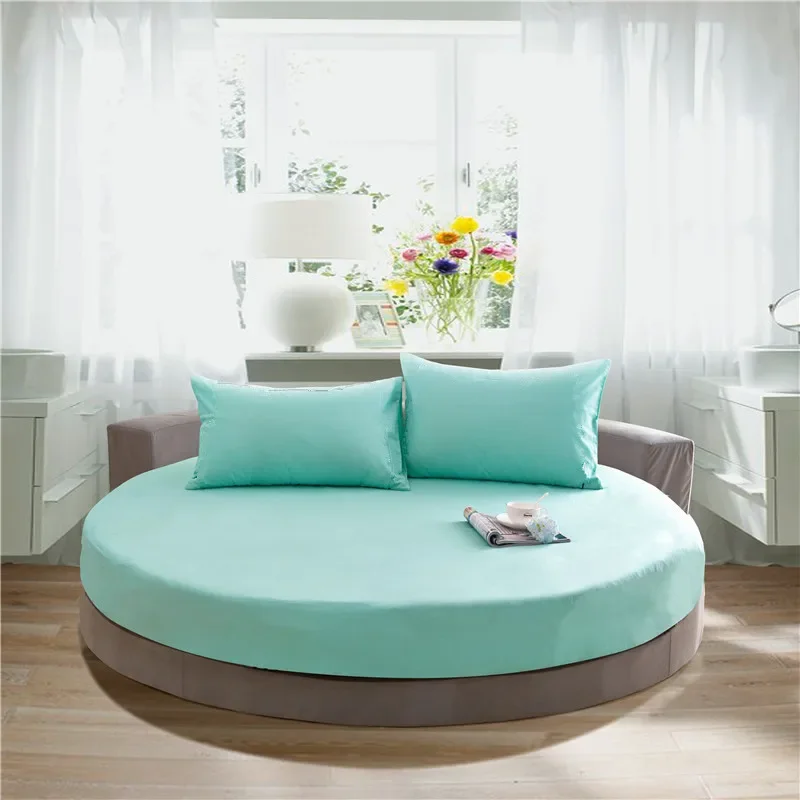 100% Cotton Round Bed Sheet Set Elastic Band Soft Skin Friendly Fitted Sheets Set Elastic Band Bedsheet 3/1 Pcs Mattress Cover 100% Cotton Round Bed Sheet Set Elastic Band Soft Skin Friendly Fitted Sheets Set Elastic Band Bedsheet 3/1 Pcs Mattress Cover - Image 14