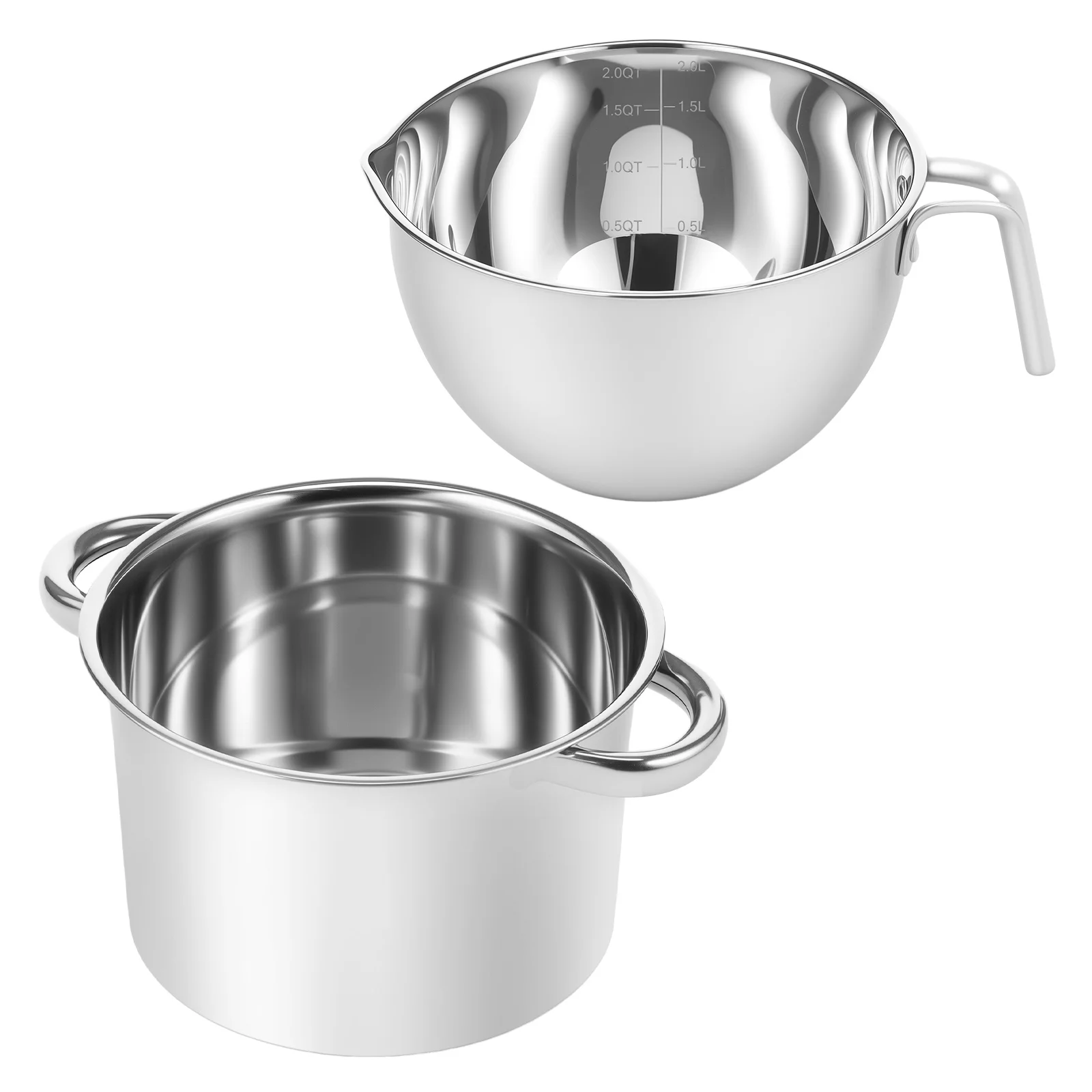 Doppelkessel-Topf-Set, Schokoladenschmelztiegel Aus Edelstahl, Temperaturbeständiger Kerzenwachsschmelzkessel Für Schokoladenbonbons Doppelkessel-Topf-Set, Schokoladenschmelztiegel Aus Edelstahl, Temperaturbeständiger Kerzenwachsschmelzkessel Für Schokoladenbonbons - Image 3