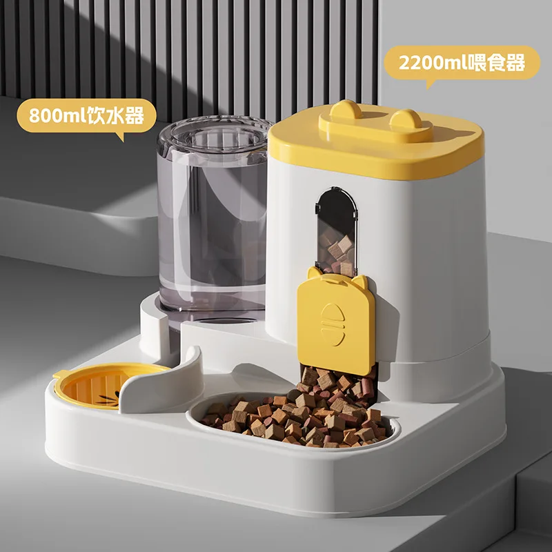 Cat Bowl Automatic Feeder With Spill Proof Design With Water Fountain Pet Food Dispenser For Small Medium Large Cats Dogs Cat Bowl Automatic Feeder With Spill Proof Design With Water Fountain Pet Food Dispenser For Small Medium Large Cats Dogs - Image 8