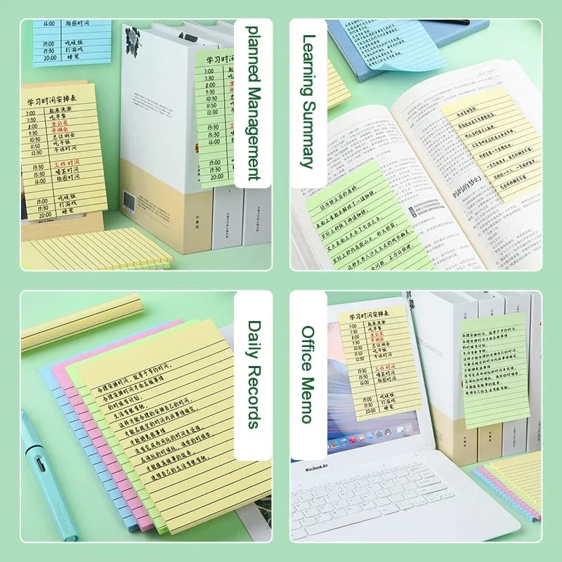 200 Blatt Line Haftnotizen, 4 Farben, Tragbarer Notizmarker Für Studenten, Zum Schreiben Von Haftnotizen, Selbstklebend, Einfach Anzuwenden 200 Blatt Line Haftnotizen, 4 Farben, Tragbarer Notizmarker Für Studenten, Zum Schreiben Von Haftnotizen, Selbstklebend, Einfach Anzuwenden - Image 5