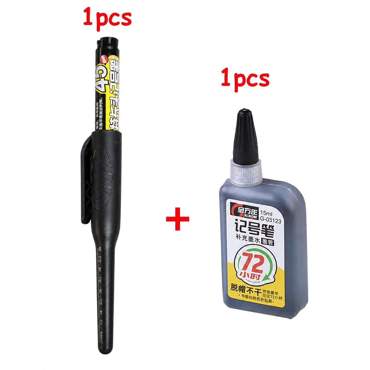 1–6 Stück, 45 Mm, Wasserdicht, Lange Kopfspitze, Tiefloch-Marker, Fliesen-Tischler-Stift, Mehrzweck Für Die Holzbearbeitung, Schwarze/Blaue/Rote Tinte 1–6 Stück, 45 Mm, Wasserdicht, Lange Kopfspitze, Tiefloch-Marker, Fliesen-Tischler-Stift, Mehrzweck Für Die Holzbearbeitung, Schwarze/Blaue/Rote Tinte - Image 25